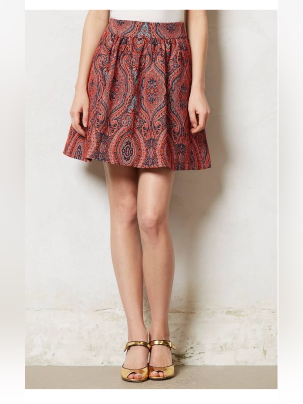 Anthropologie Moulinette Soeurs Karavi Patterned Skirt Size‎ Large
